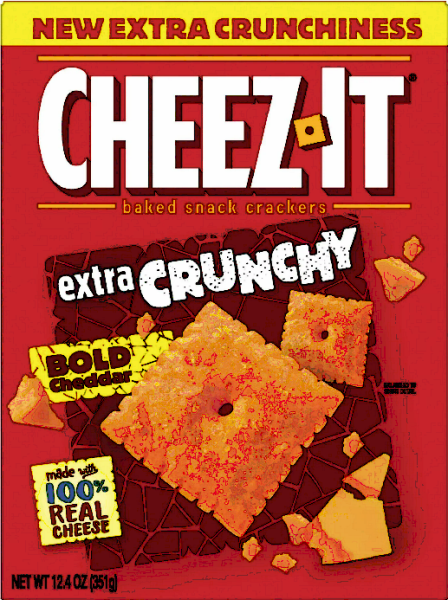 CHEEZ IT Extra Crunchy 'Bold Cheddar' Baked Snack Cracker with real Cheese 351 gr